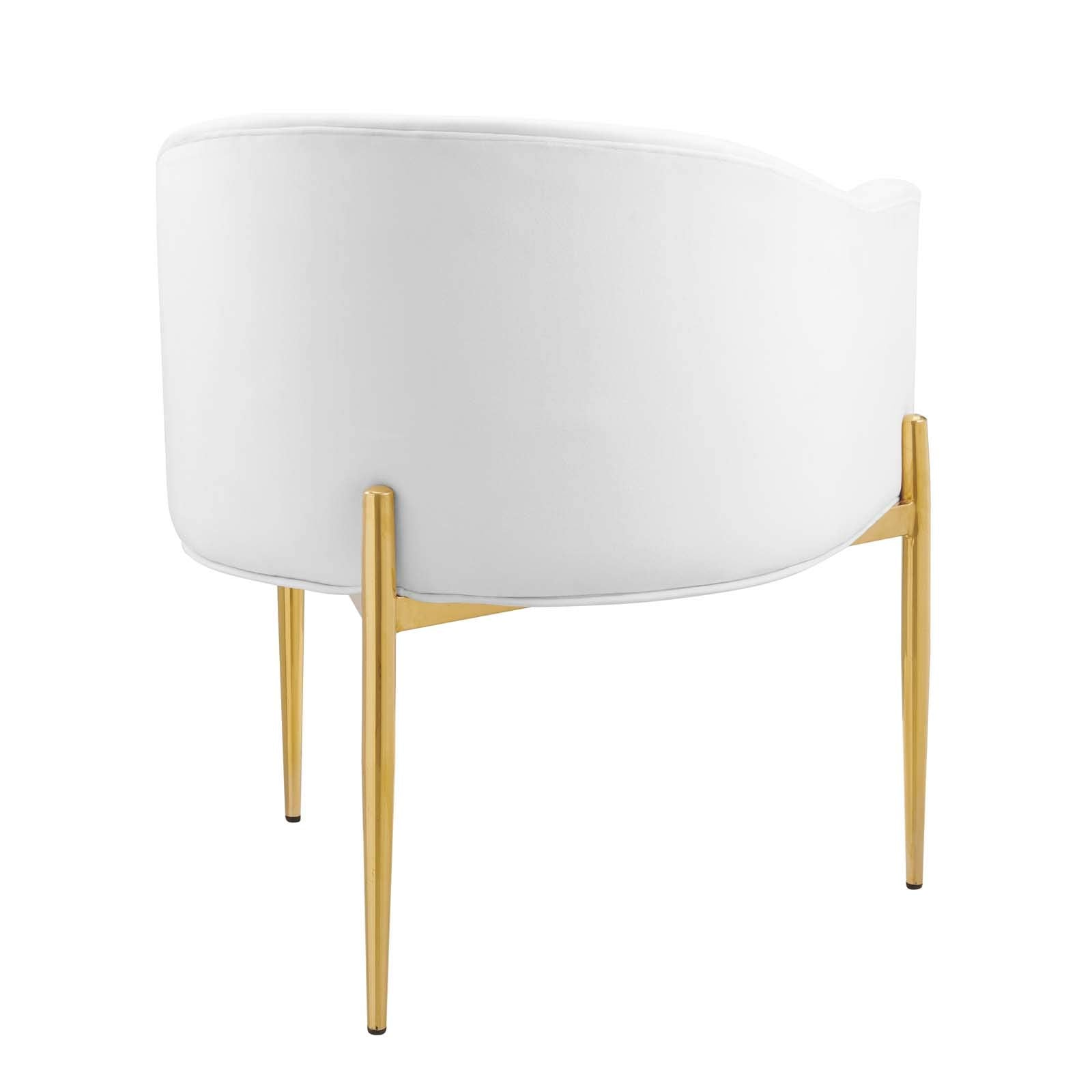 Modway Savour Tufted Performance Velvet Accent Chair In White