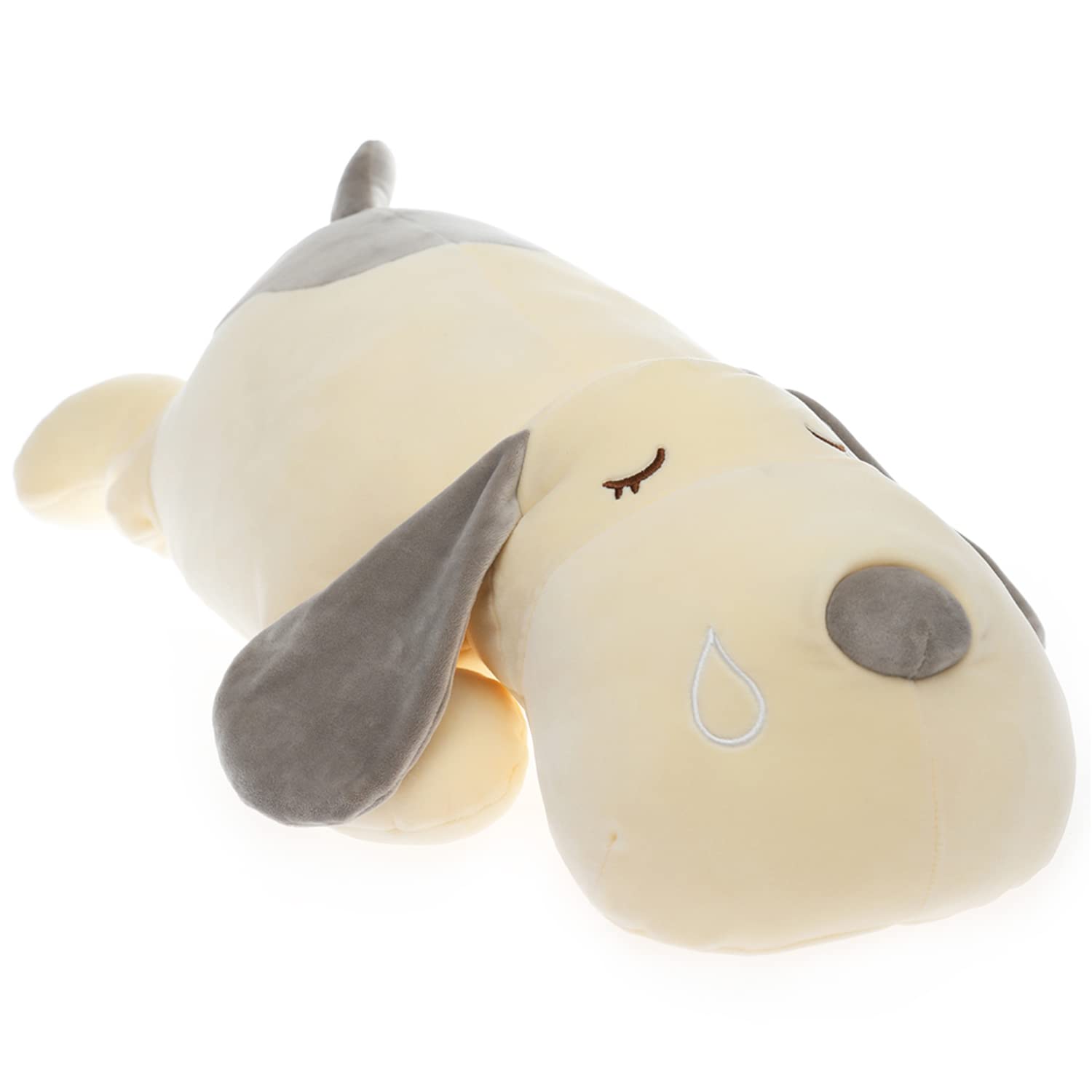 Erdao Dog Plush Pillow, Soft Dog Stuffed Animals Toy Dog Plushie Body Pillow Gifts For Kids Girls Boys (Gray, 17.7 Inch)