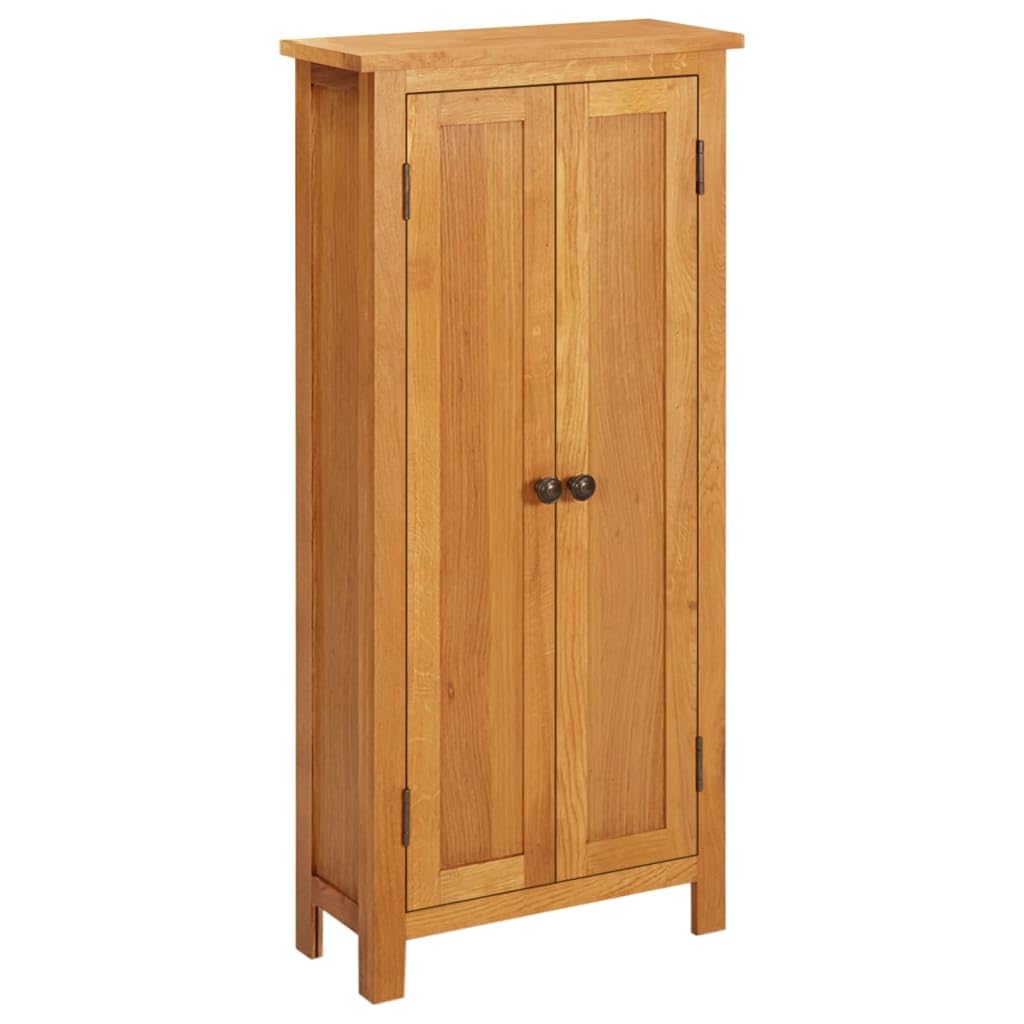 vidaXL Solid Wood Oak Storage Cabinet Home Indoor Living Room Bedroom Wooden Storage Cupboard with Shelf Book Display Cabinet Furniture