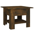Coffee Table Smoked Oak 21.7"X21.7"X16.5" Engineered Wood