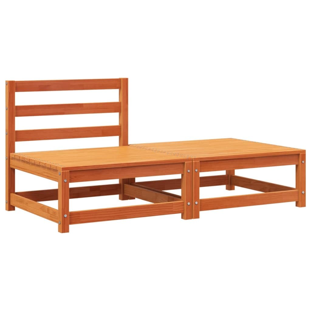 vidaXL Garden Sofa Armless & Footstool Set