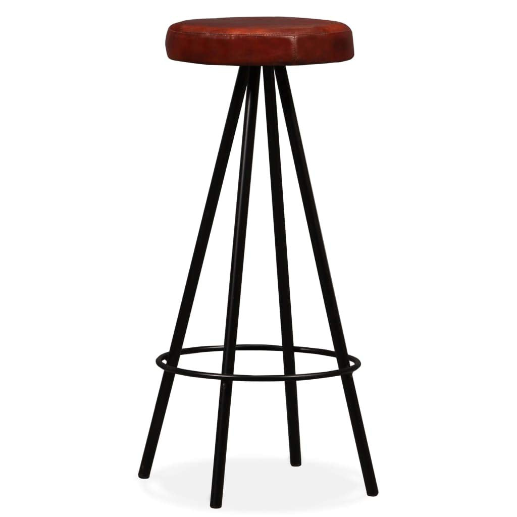 vidaXL Bar Stools 4 pcs Real Leather