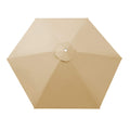 Benefitusa Umbrella Cover Canopy 9Ft 8 Rib Patio Replacement Top Outdoor- Beige