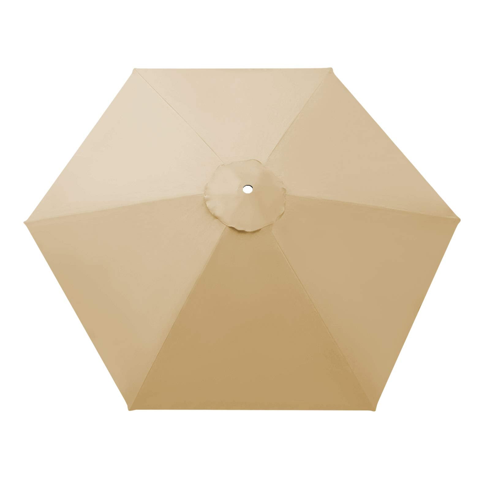 Benefitusa Umbrella Cover Canopy 9Ft 8 Rib Patio Replacement Top Outdoor- Beige