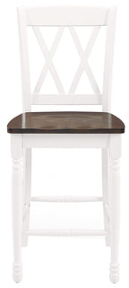 Crosley Furniture Shelby Wood X Back Counter Height Bar Stools Set of 2