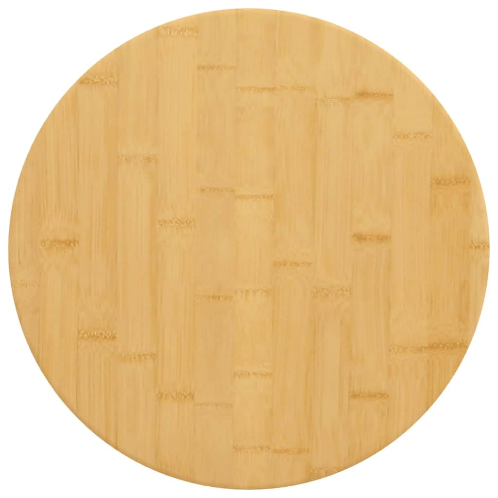 vidaXL Round Bamboo Table Top - Versatile, Durable, Easy-to-Clean, Ø19.7x0.6, Ideal for Home & Commercial Settings