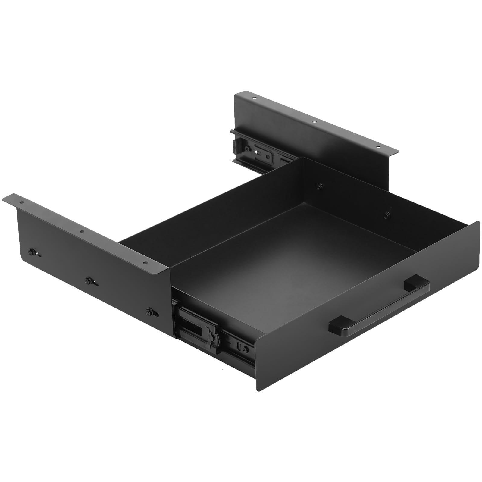 Under Desk Drawer Slide Out,13 Inch Drawers For Under Desk Storage Organizer,Metal Under Table Drawer, Black