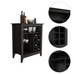 Mojito Bar Cabinet, 1 Open Drawer, 1 Open Shelf, Black