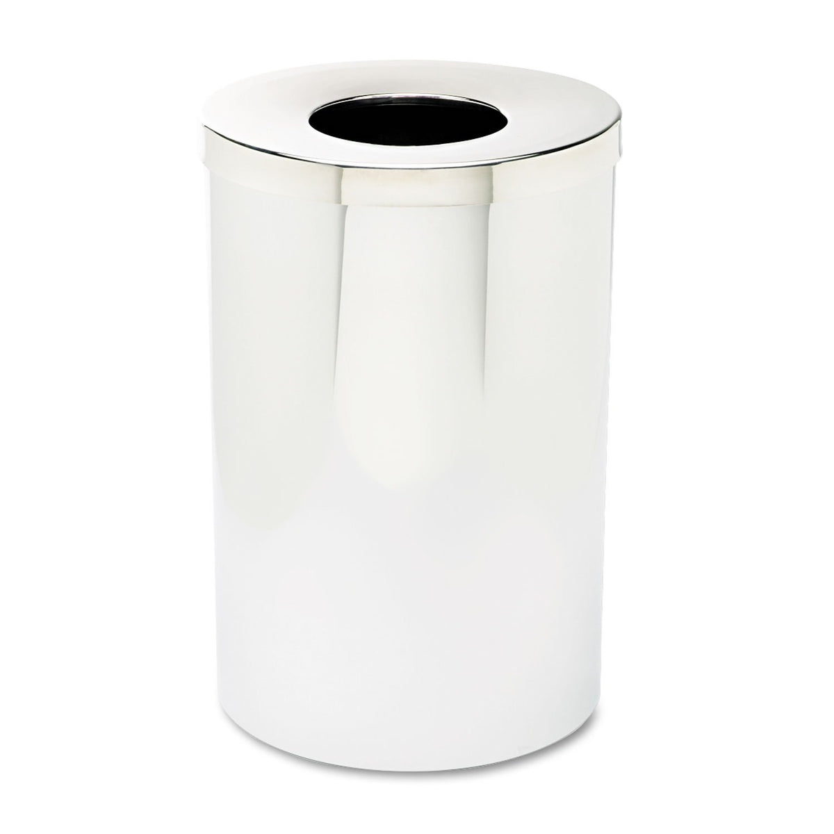 Safco 9695 Reflections Open Top Waste Receptacle, Chrome