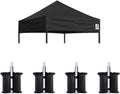 Eurmax Usa Pop Up Canopy Replacement Canopy Tent Top Cover, Instant Canopy Top Cover Only,Bonus 4Pc Pack Canopy Weight Bag (5X5,