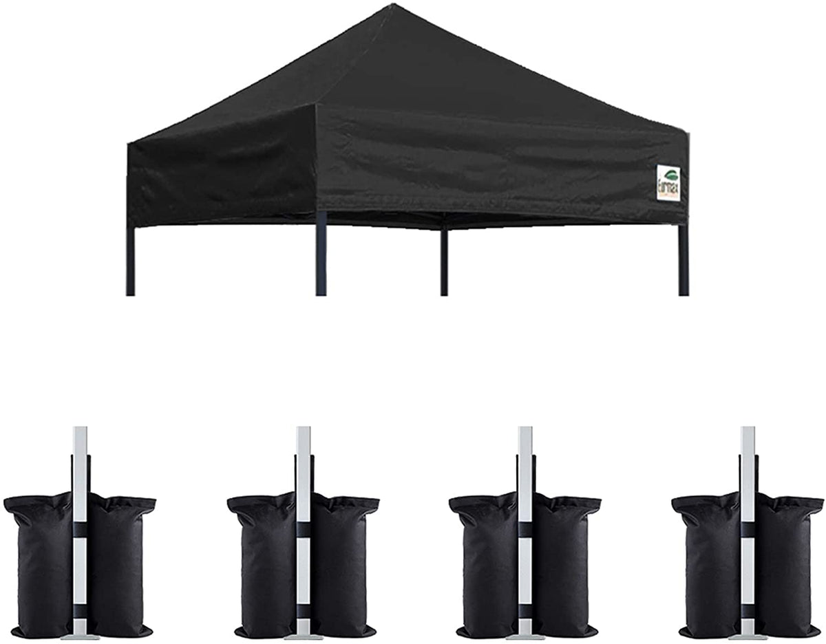 Eurmax Usa Pop Up Canopy Replacement Canopy Tent Top Cover, Instant Canopy Top Cover Only,Bonus 4Pc Pack Canopy Weight Bag (5X5,