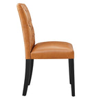 Modway Eei-3472-Tan Duchess Dining Chair Vinyl Set Of 2, Tan
