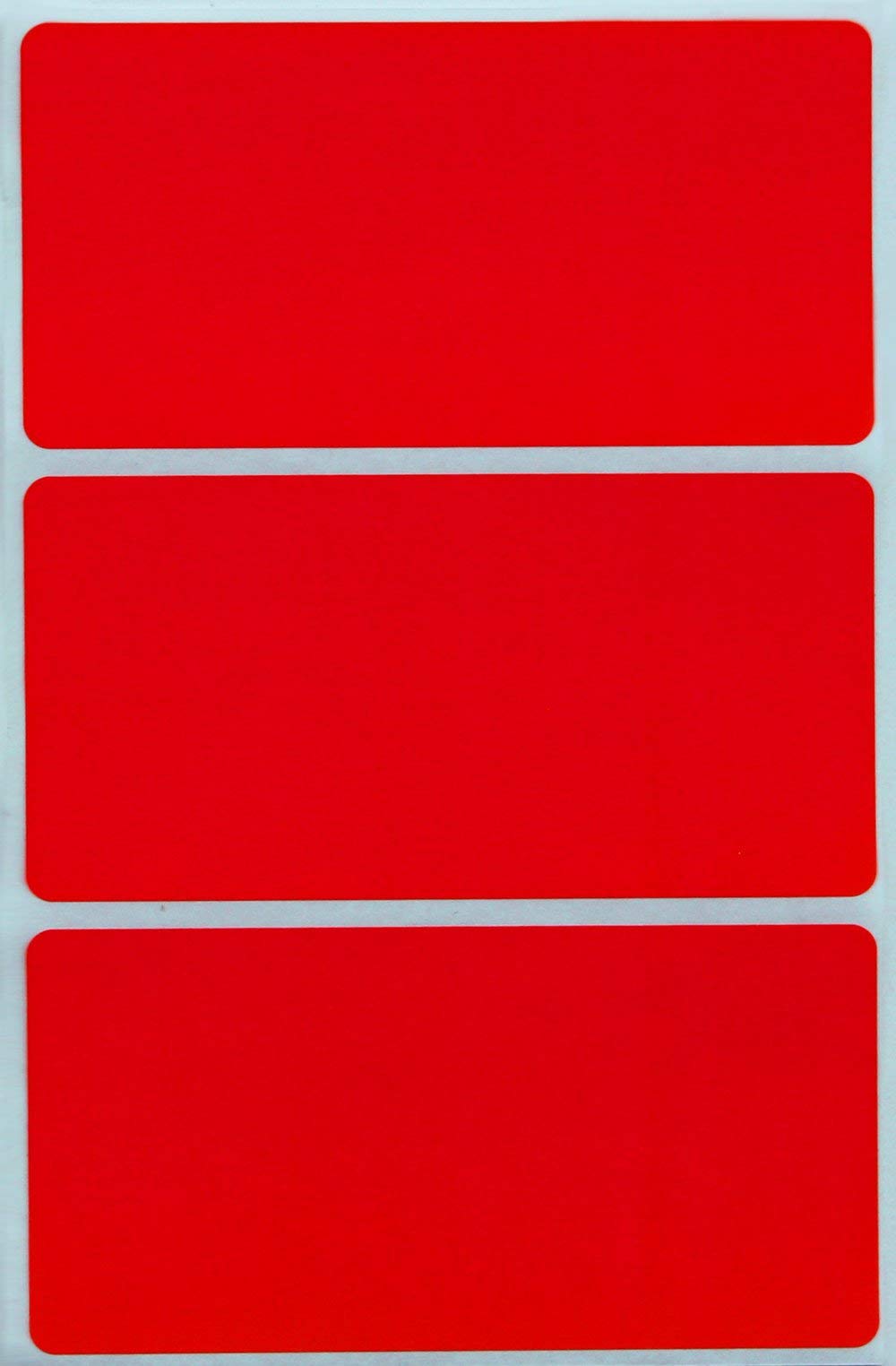 Royal Green Rectangular Name Tag Stickers Color-Coding Labels For Moving, And Storage 4' X 2', 45-Pack (Red)