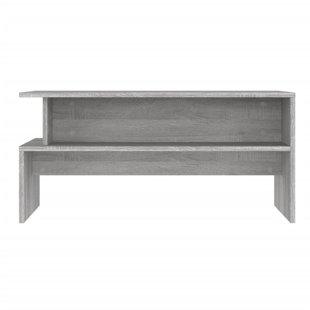 vidaXL Modern Gray Sonoma Engineered Wood Coffee Table with Sturdy Tabletop & Ample Storage
