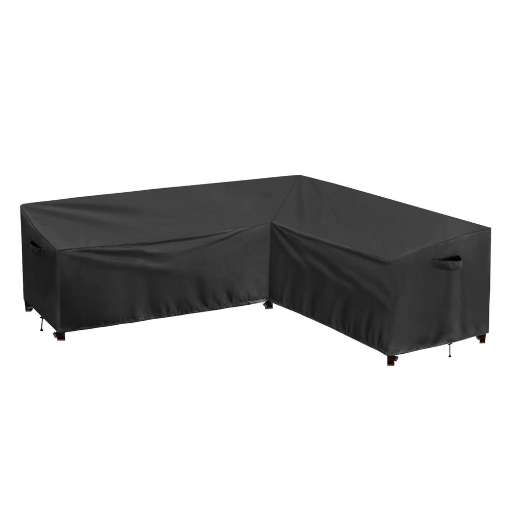 Purefit Outdoor Sectional Sofa Cover Waterproof L Shaped Patio Furniture Covers For Deck, Lawn And Backyard, 104”X83” Right Facing, Black