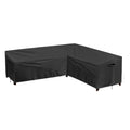 Purefit Outdoor Sectional Sofa Cover Waterproof L Shaped Patio Furniture Covers For Deck, Lawn And Backyard, 104”X83” Right Facing, Black