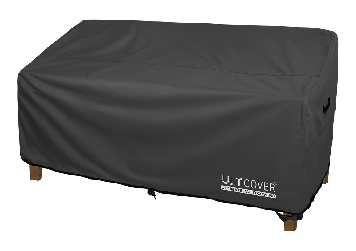 Ultcover Waterproof Outdoor Deep Seat Sofa Bench Cover 104W X 40D X 35H Inch Patio Furniture Couch Cover, Black