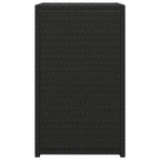 vidaXL C Table - Black Poly Rattan - Weather Resistant - Svelte Design with Powder-Coated Steel Frame for Stability - Indoor/Outdoor Compatible