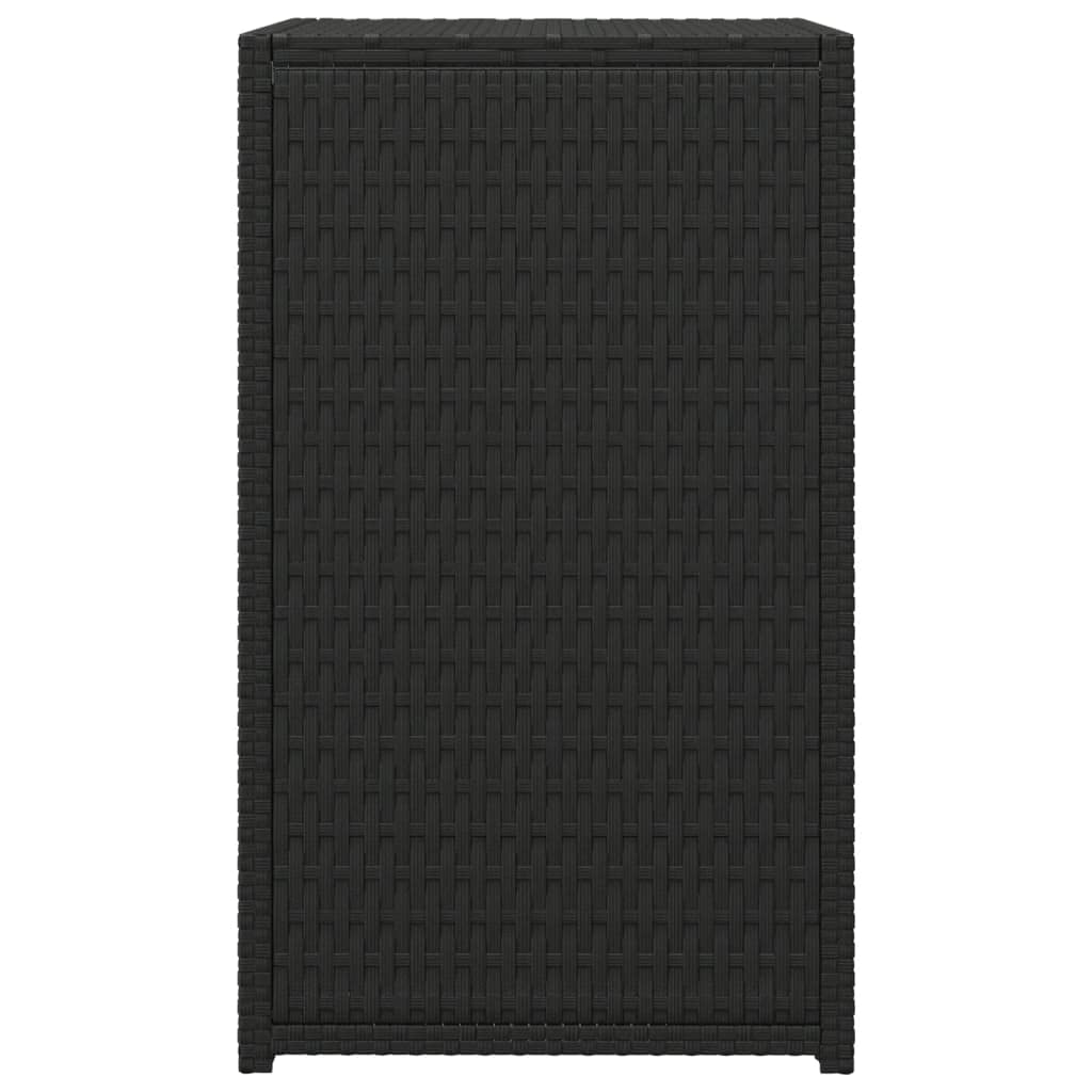 vidaXL C Table - Black Poly Rattan - Weather Resistant - Svelte Design with Powder-Coated Steel Frame for Stability - Indoor/Outdoor Compatible