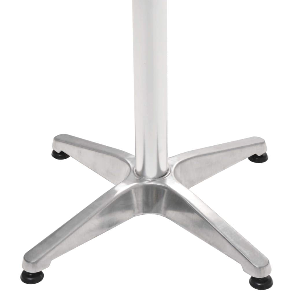 vidaXL Patio Table Outdoor Side Table Garden Porch Furniture Aluminum Silver