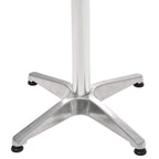 vidaXL Patio Table Outdoor Side Table Garden Porch Furniture Aluminum Silver