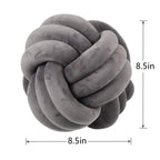 Knot Pillow Ball Round Cushion Pillows, Children Room Decoration Plush Toys Calming Stress Relief Toy (Dark Gray,8.5In/22Cm)