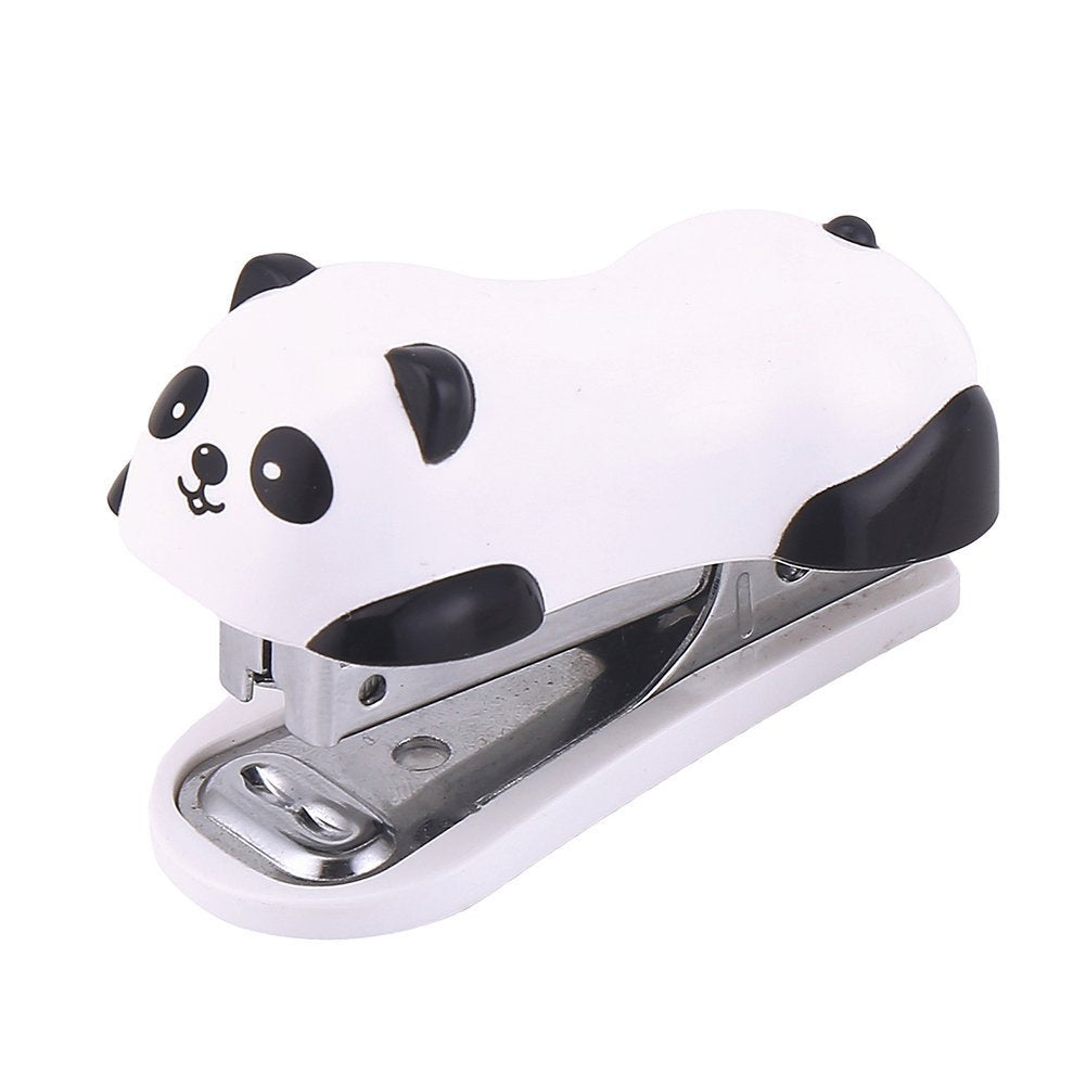 Decora Cute Panda Mini Desktop Stapler Handy Stapler For Christmas Party Favors Home And Office Use With 1000 Pieces Staples