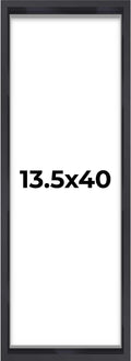 13.5x40 Shadow Box Frame Frame Black | 1'' Depth of Usable Space| Interior Size 13.5x40 or 40x13.5 Inches| UV Resistant Acrylic,
