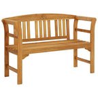 vidaXL Solid Wood Acacia Patio Bench with Cushion Garden Outdoor Balcony Backyard Terrace Porch Wooden Lounge Seating Furniture 47.2"