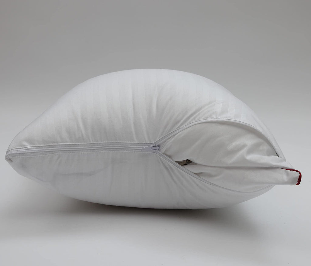 Kingnex Waterproof Pillow Protectors 20x20 Polyester Cover for Goose Down Pillows, White, 2 Pack, Model 2000005-20D