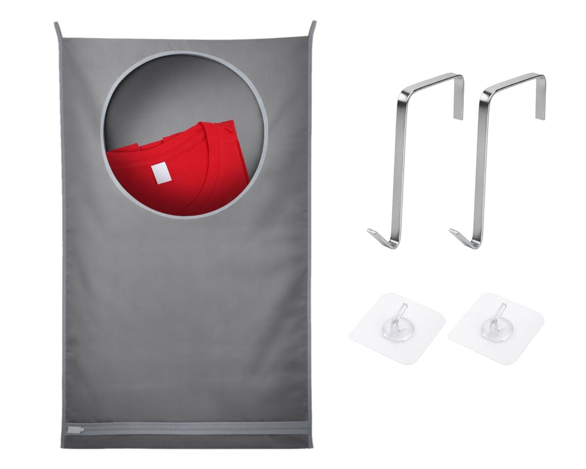 Dirty Clothes Laundry Basket, 1Pack Over Door Collapsible Laundry Hamper