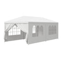 Smartxchoices 10' X 20' Outdoor White Waterproof Gazebo Canopy Tent With Removable Sidewalls Windows Heavy Duty Tent For Party W