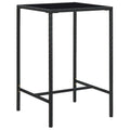 vidaXL Patio Bar Table, Outdoor Pub Table with Glass Top, Bistro Table, Counter Height Table for Balcony Porch Garden Deck Backy