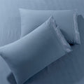 Pure Bedding Pillow Cases Queen [2-Pack, Ash Blue] - Hotel Luxury Pillow Case - Sateen Weave, Premium Microfiber - Soft And Brea
