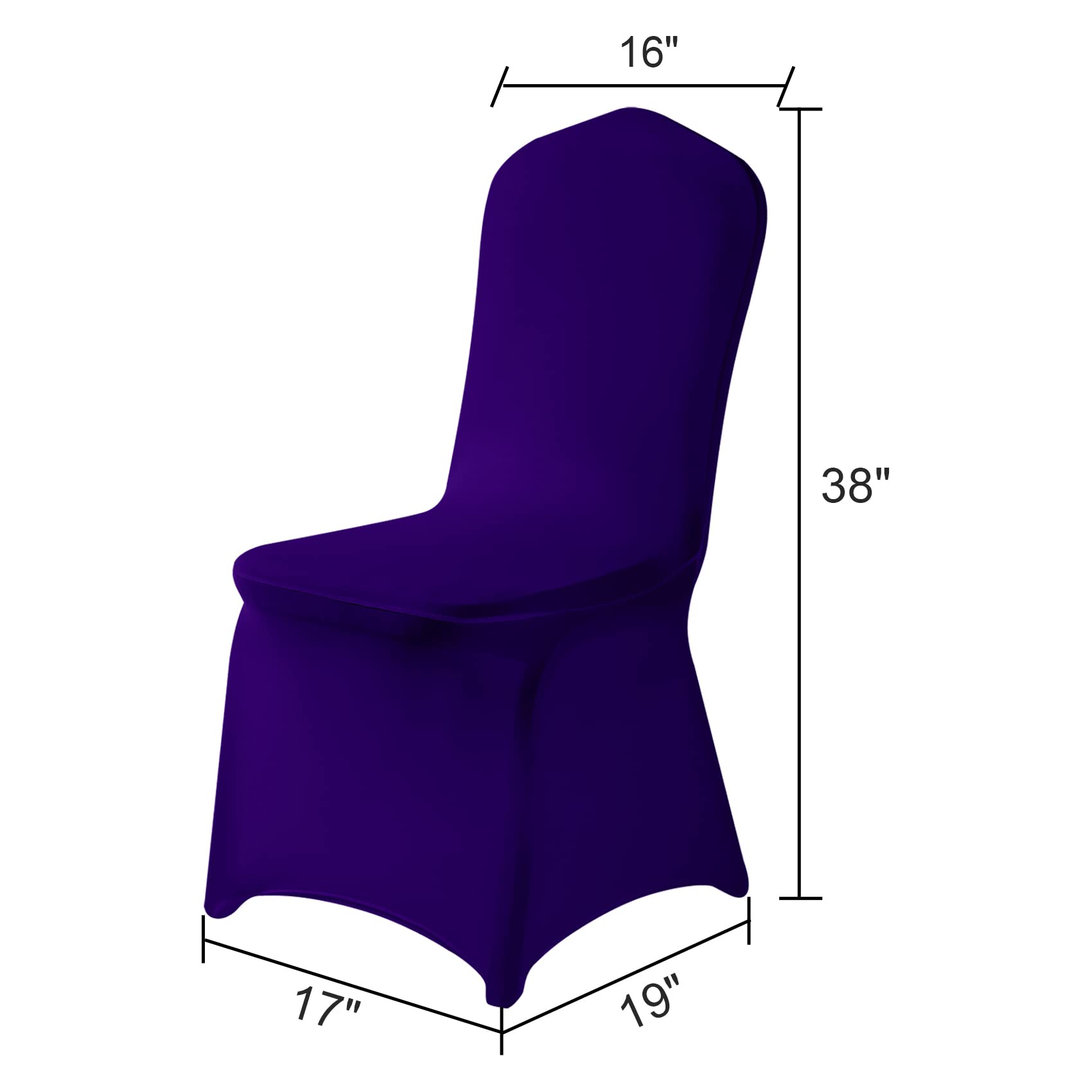Algaiety Spandex Chair Cover,25Pcs,Chair Covers,Living Room Chair Covers,Removable Chair Cover Washable Protector Stretch Chair Cover For Party, Banquet,Wedding Event,Hotel(Purple)