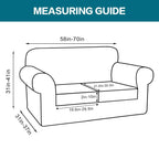 3 Piece Sofa Covers For 2 Cushion Couch Sofa Slipcover Soft Couch Cover For Dogs-Washable Sofa Furniture Covers With 2 Individual Cushion Covers, Feature Thick Jacquard Fabric (Loveseat, Dusty Blue)