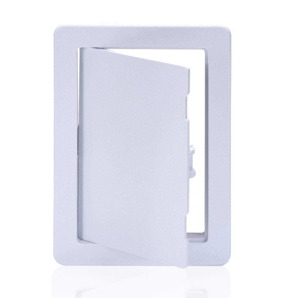 Suteck Plastic Access Panel For Drywall Ceiling 4 X 6 Inch Reinforced Plumbing Wall Access Doors Removable Hinged White