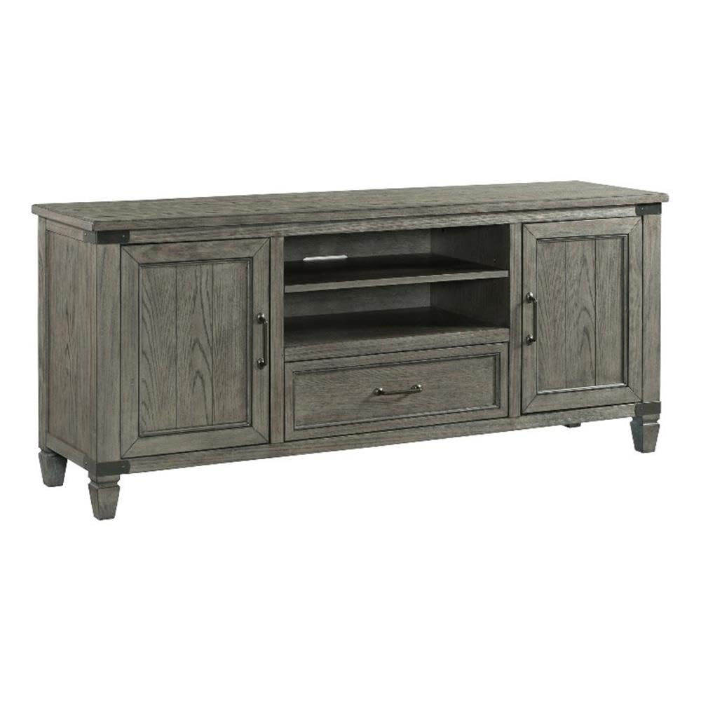 Intercon Foundry Media Console with 2 Shelves, 2 Cabinets, and Shelf, Brushed Pewter, 70&quot; Width TV Stands