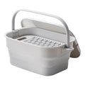 Isetou Collapsible Laundry Bucket Gray 7L Laundry Board Included Folding Compact Hanging Hook