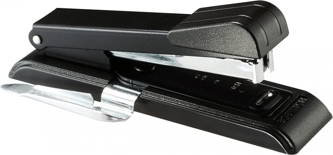 Bostitch Office B8 Powercrown Travel & Desktop Stapler, 30 Sheet Capacity, Durable Metal, Black.