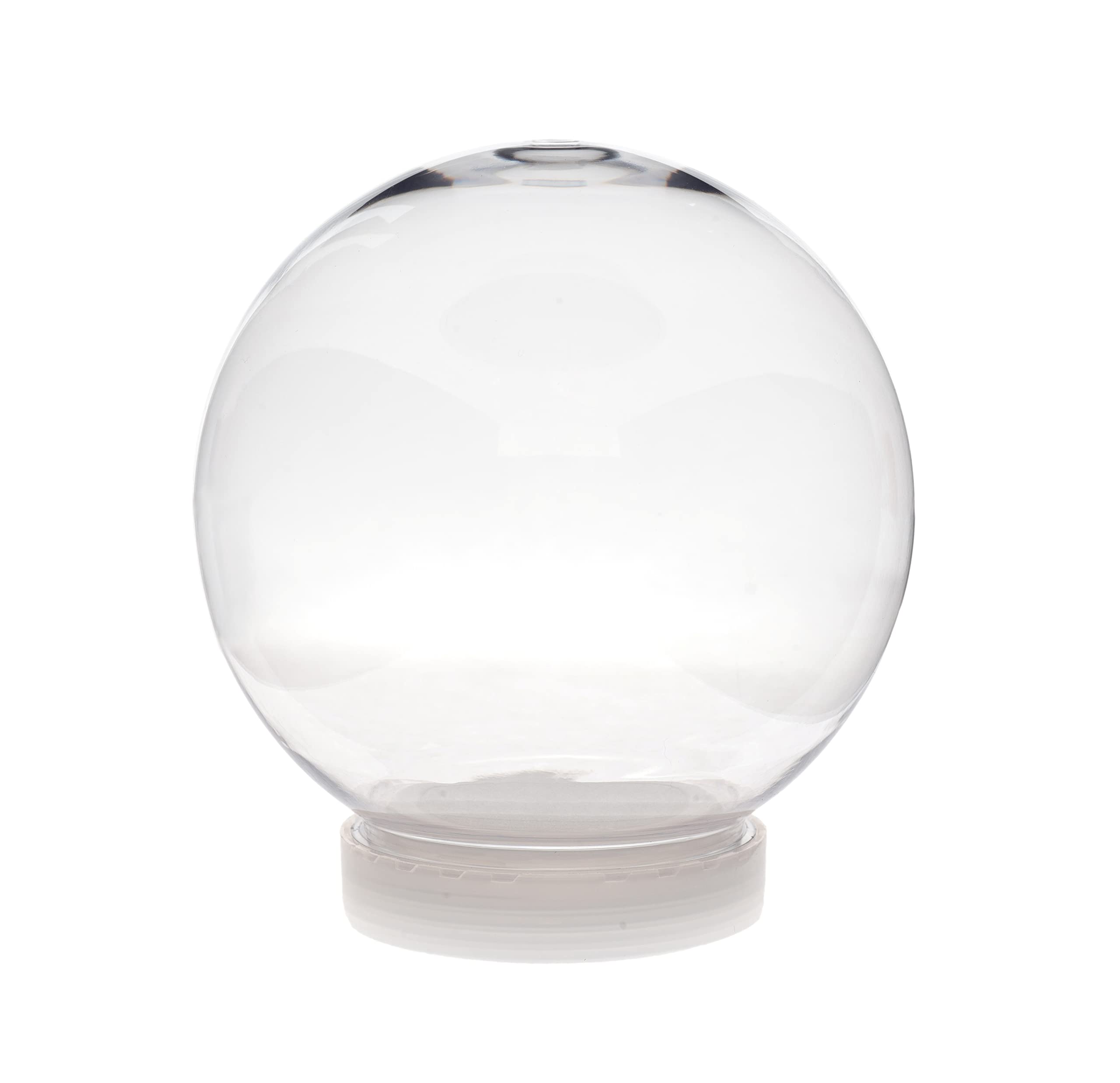 Creative Hobbies 5 Inch (130mm) DIY Snow Globe Water Globe - Clear Plastic with Screw Off Cap  Perfect for DIY Crafts and Custom
