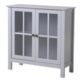 American Furniture Classics Os Home And Office Glass Door Accent And Display Cabinet, Dark Gray Paint