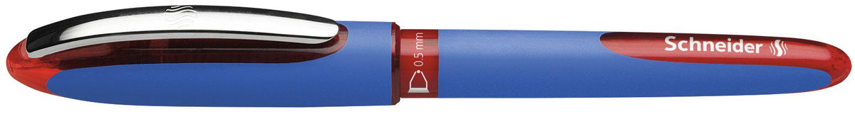 Schneider Schreibgerte One Hybrid C 05, Hybrid Cone Point Rollerball Pen, 0.5 Mm, Red