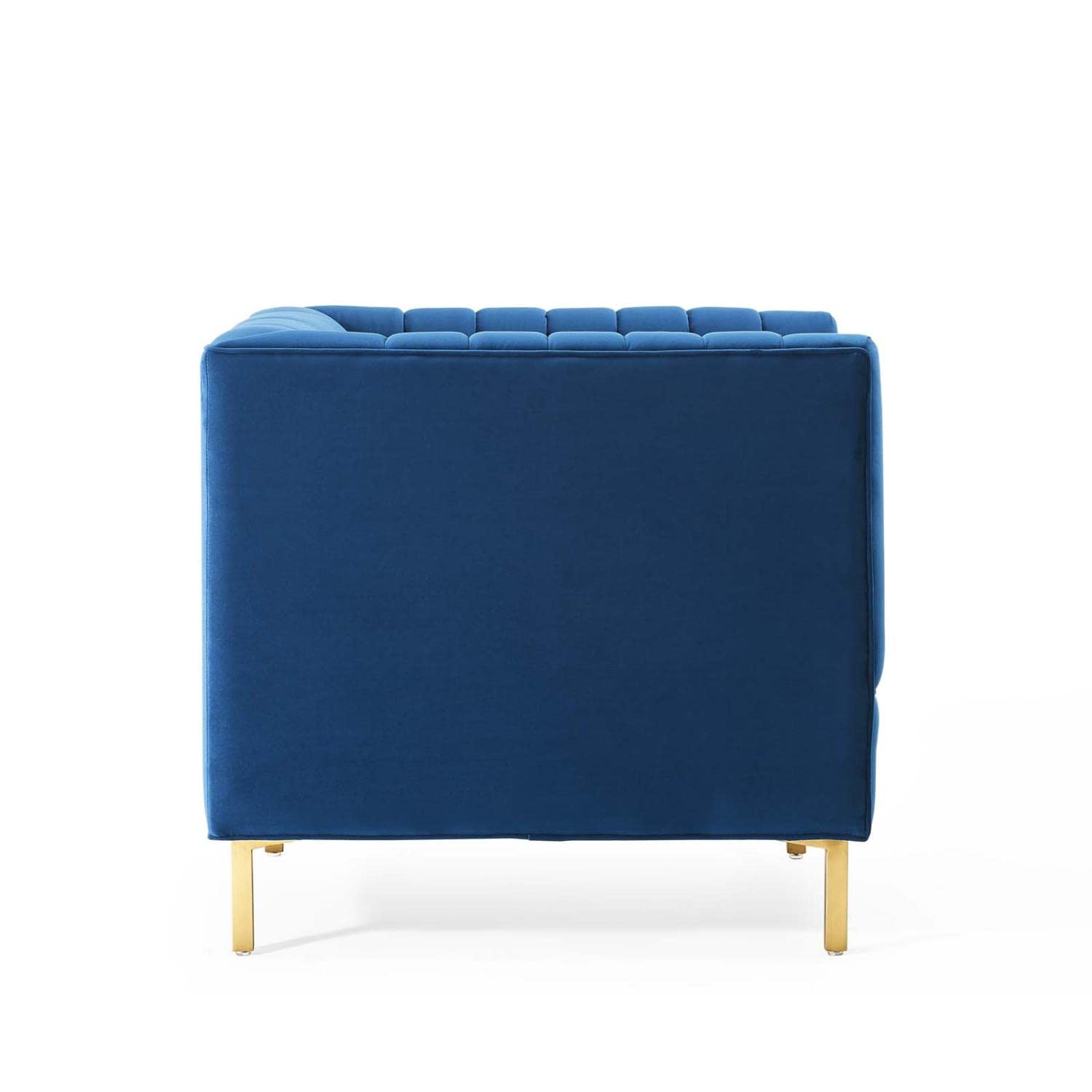 Modway Shift Channel Tufted Performance Velvet, Armchair, Navy