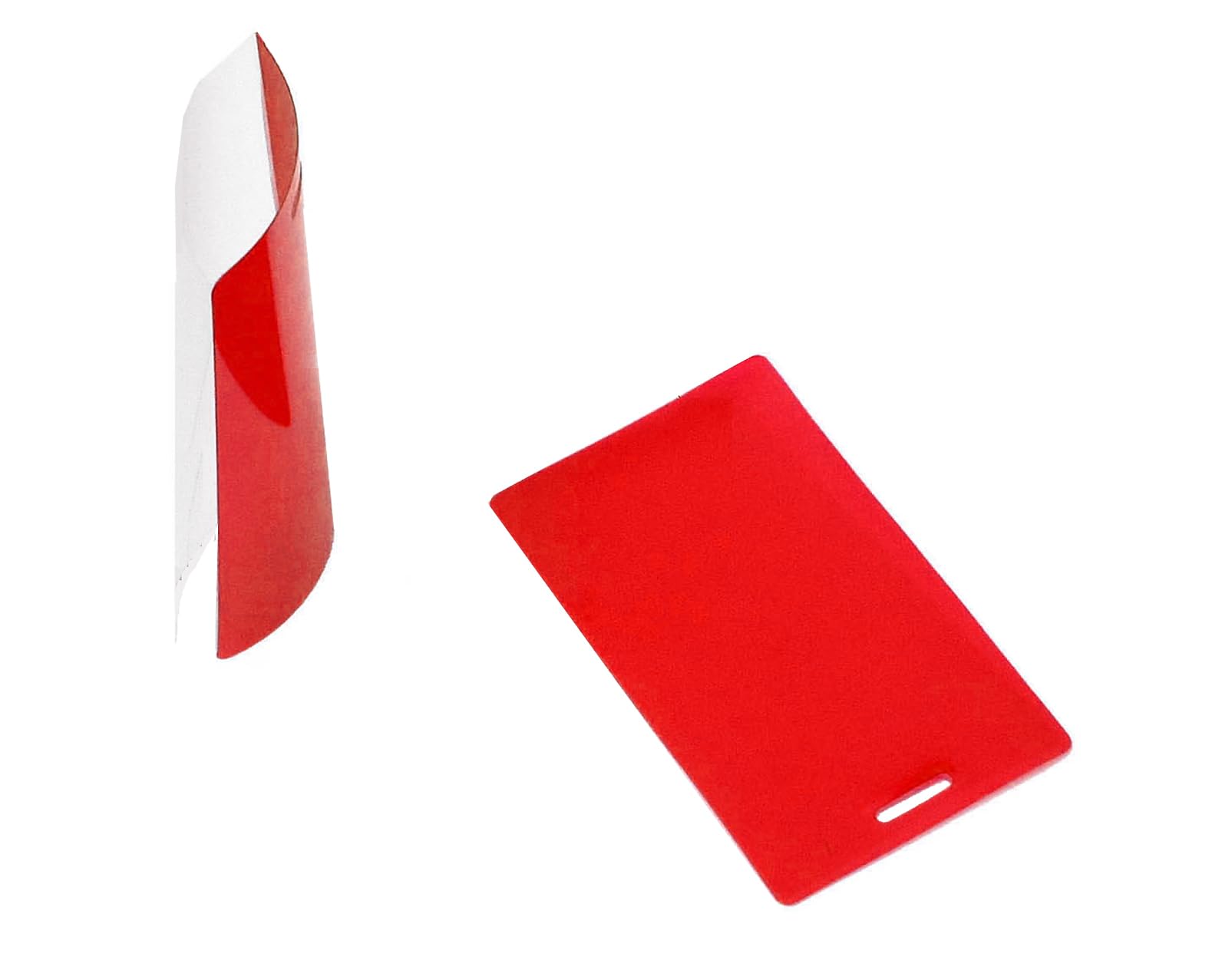 Oregon Lamination Hot Laminating Pouches Luggage Tag (Pack Of 50) 10 Mil 2-1/2 X 4-1/4 Red/Clear [With Slot]