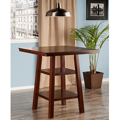 Ergode Wood Torrence High Table | Folding Round Table | Oyster Gray Finish | 30' Diameter | Contemporary Design | Slim 3' Depth | Sturdy Solid Wood | Ideal for Small Spaces (94034-VV)