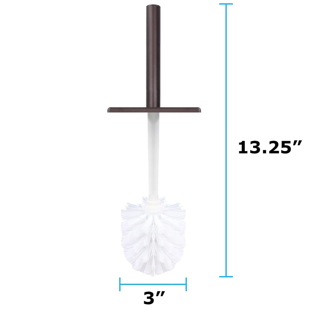 Toilet Brush And Holder, Toilet Bowl Brush For Bathroom, Toilet Cleaner, Odor Free, Bronze