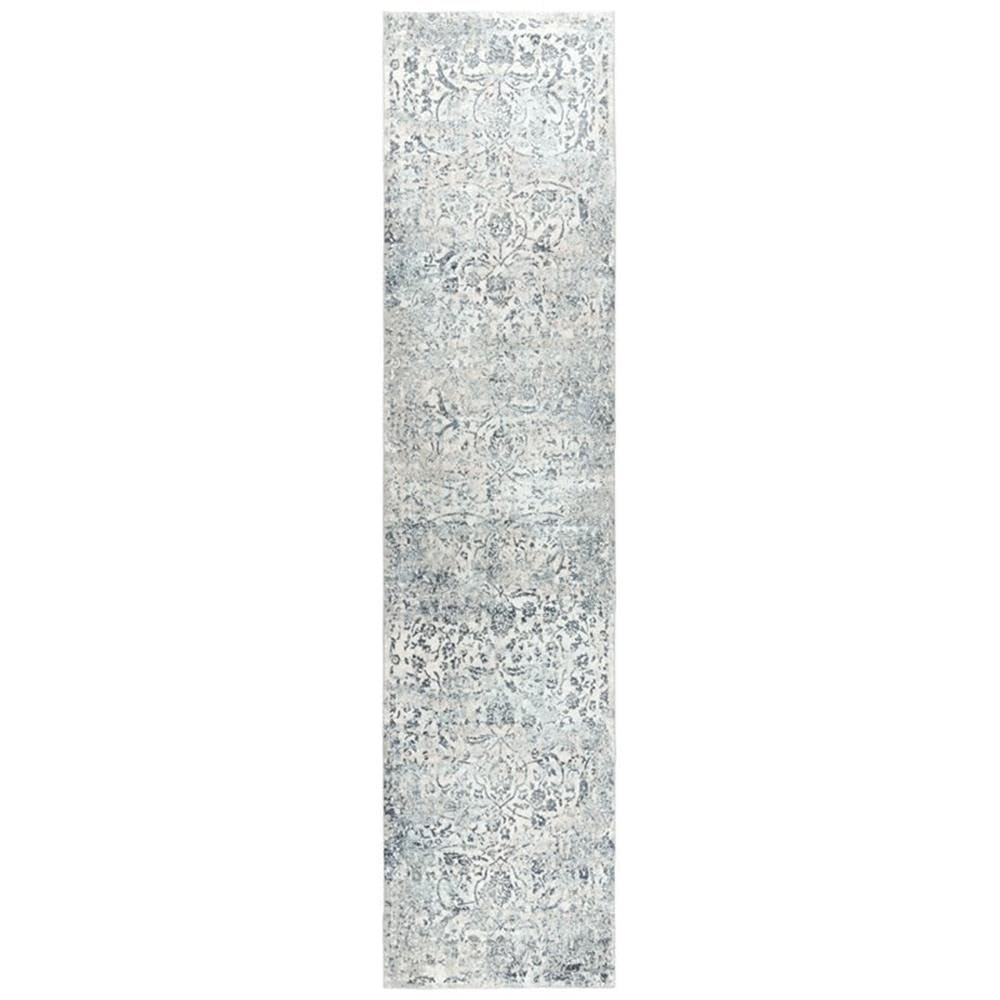 Rizzy Home Alora Decor Glamour 2'7" X 9'6" Vine/Scroll Cream/Gray/Rust/Blue Area Rug