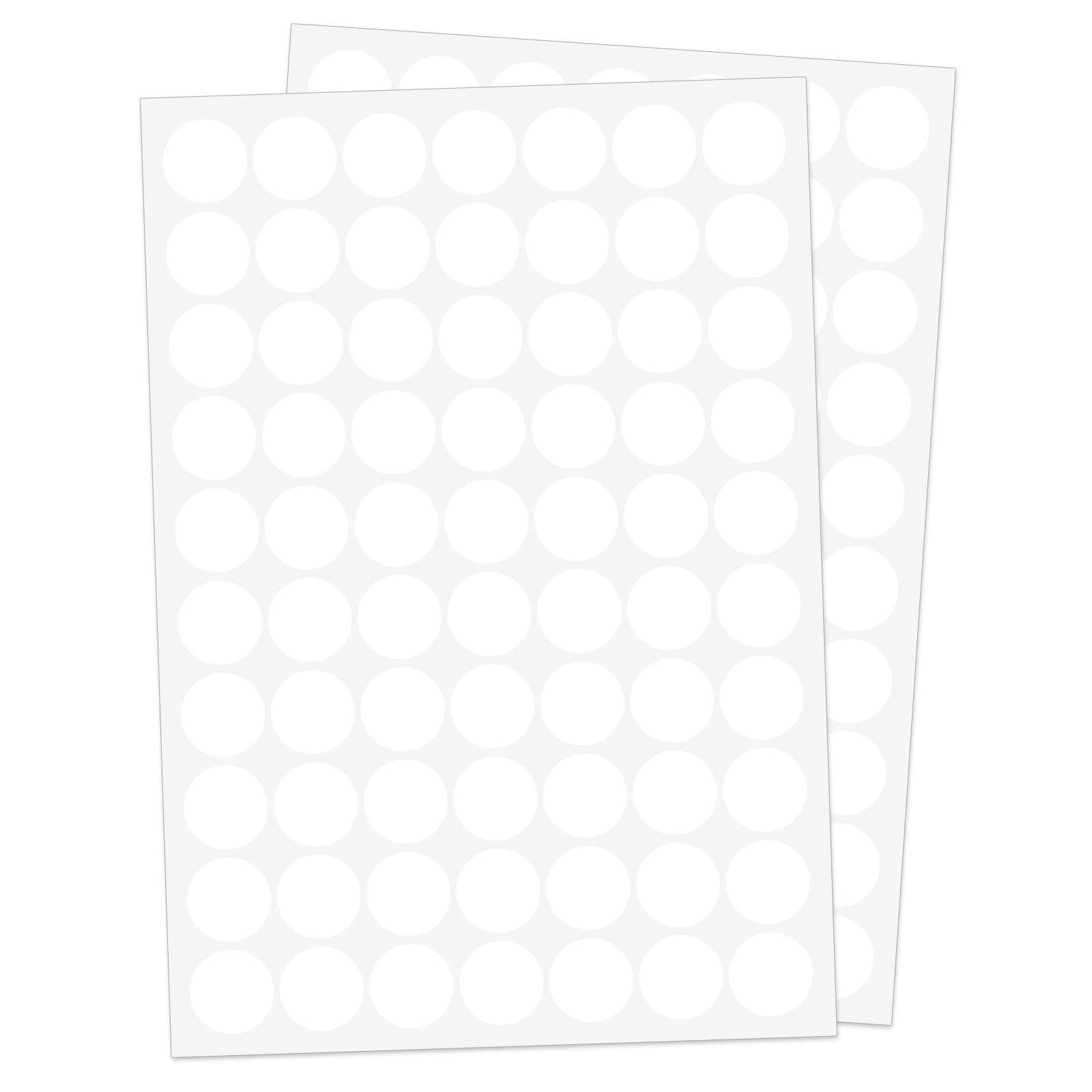 Ouzoustate 1 ' White Dot Stickers 1050 Pcs Round Circle Stickers Colored Coding Labels (White)