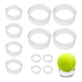 ZTEOFO 12 Pcs Clear Ring Ball Sphere Stand, Clear Round Plastic Baseball Ring Stands, Clear Sphere Holder, Round Baseball Stands